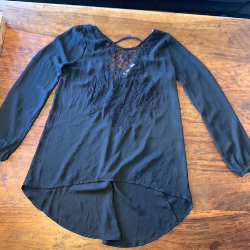 Black Chloe K Lacey Tunic